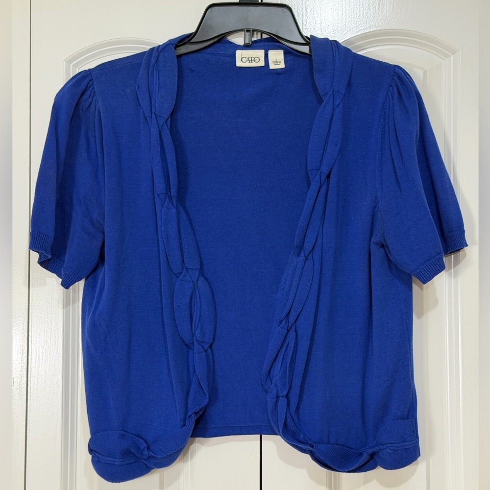 Cato Royal Blue Short Sleeve Blouse